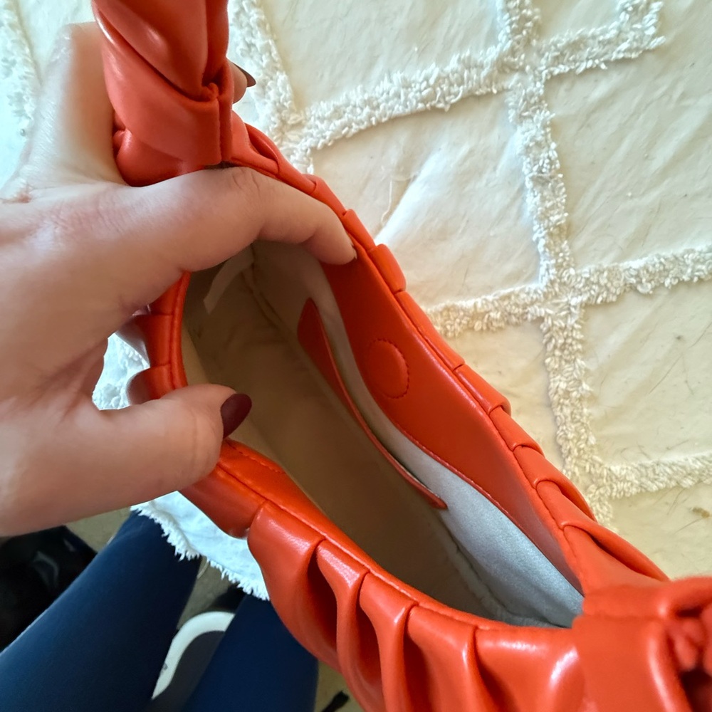 Orange Ruched JW PEI Bag - Picture 6 of 7